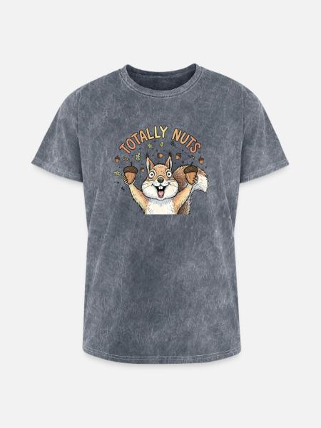 Totaly nuts - Washed Unisex T-Shirt - mineral grey