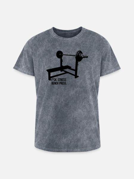 stress bench press - Washed Unisex T-Shirt - mineral grey