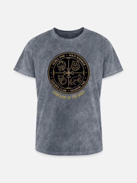Guardians of the Night Crest - Washed Unisex T-Shirt - mineral grey