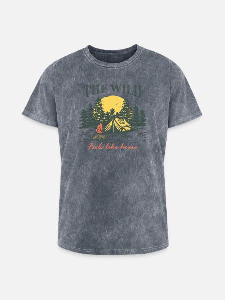 The Wild Feels Like Home - Washed Unisex T-Shirt - mineral grey