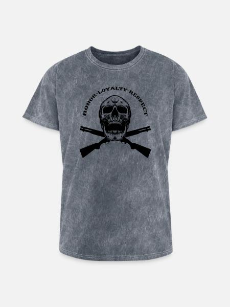HONOR LOYALTY RESPECT - Washed Unisex T-Shirt - mineral grey