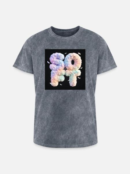 Pastel Cloud 42 Duo - Washed Unisex T-Shirt - mineral grey