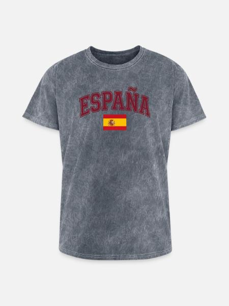España Arch Banner International football - Washed Unisex T-Shirt - mineral grey