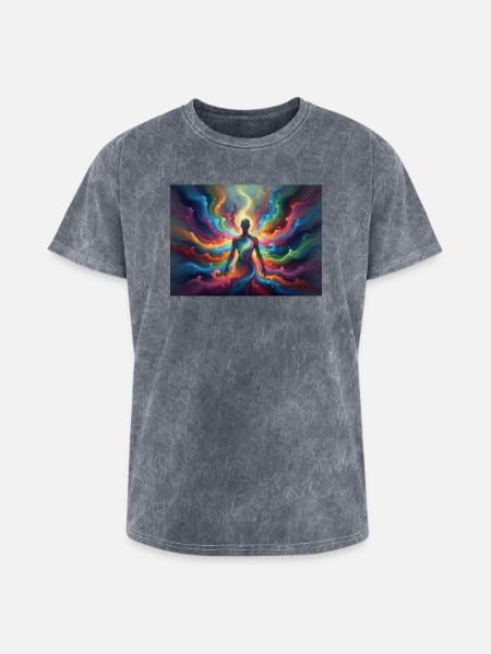 Flash Aura - Washed Unisex T-Shirt - mineral grey