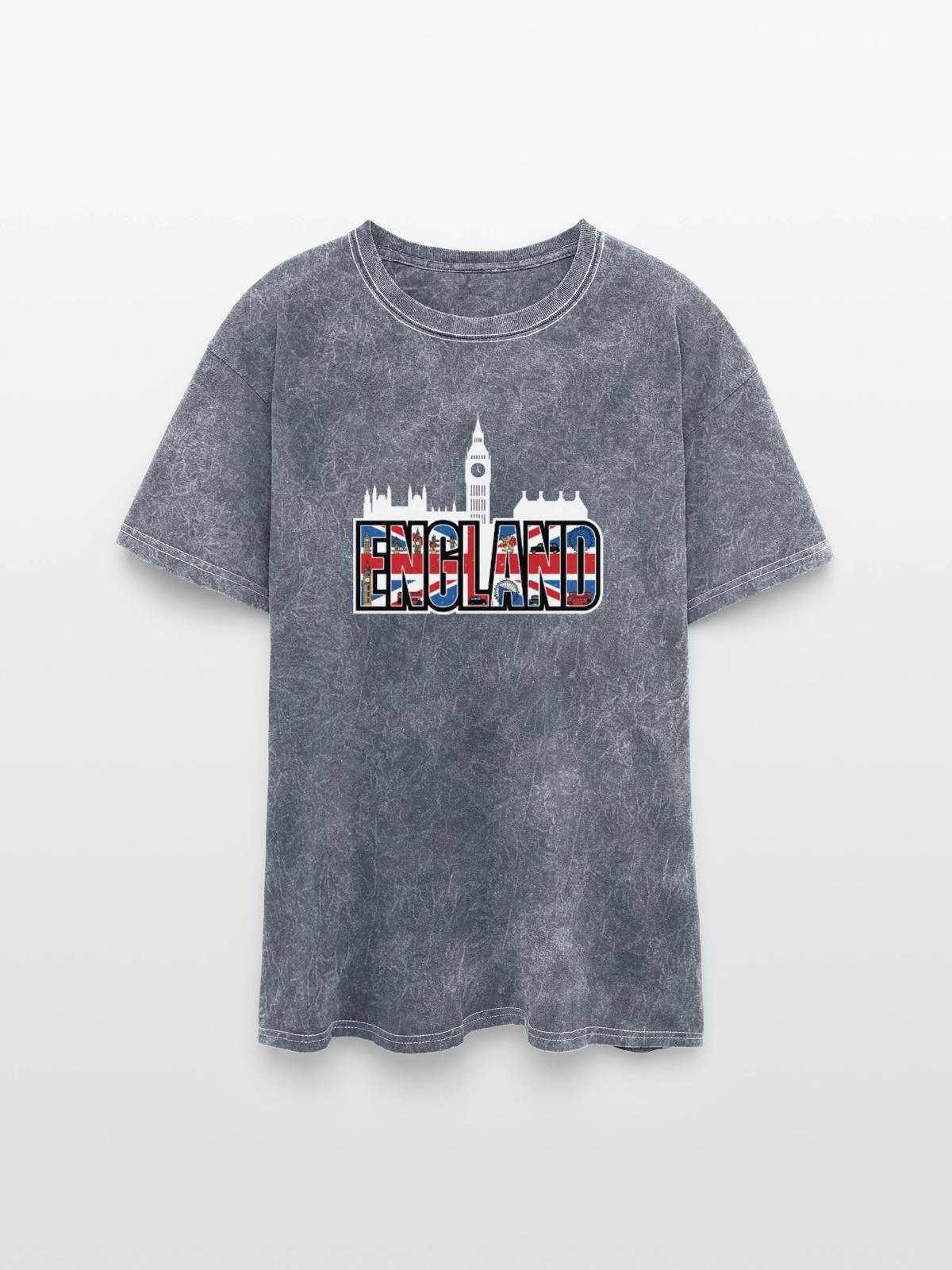 England - Washed Unisex T-Shirt - mineral grey - Front