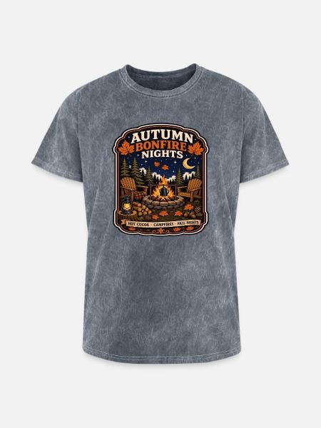 Autumn Bonfire Nights - Washed Unisex T-Shirt - mineral grey
