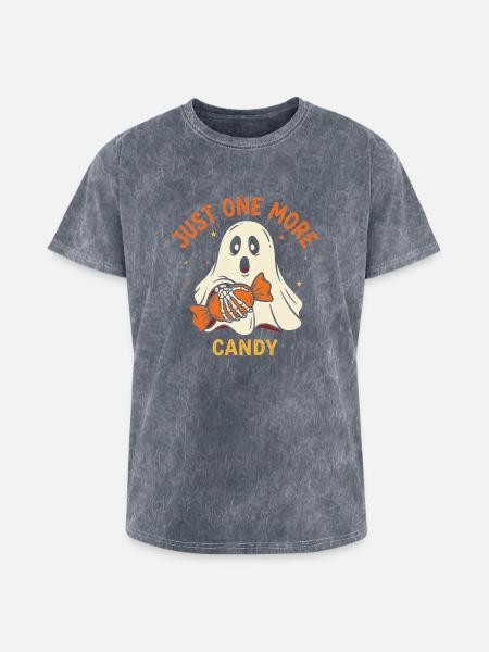 Just One More Candy Ghost - Washed Unisex T-Shirt - mineral grey