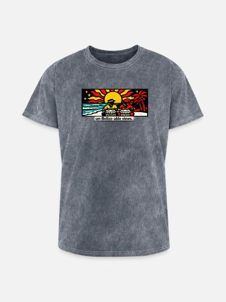 Un-Belize-able Views - Washed Unisex T-Shirt - mineral grey