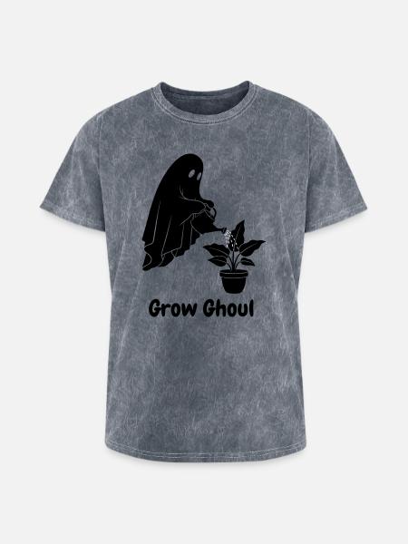 Grow Ghoul - Washed Unisex T-Shirt - mineral grey