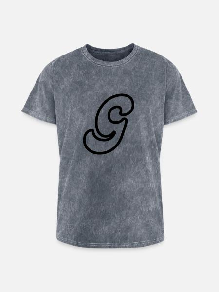 letter G - Washed Unisex T-Shirt - mineral grey