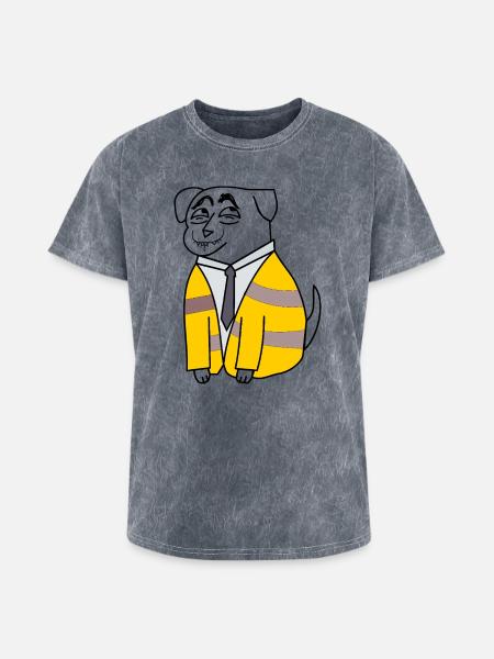 Business Bee in Suit - Washed Unisex T-Shirt - mineral grey