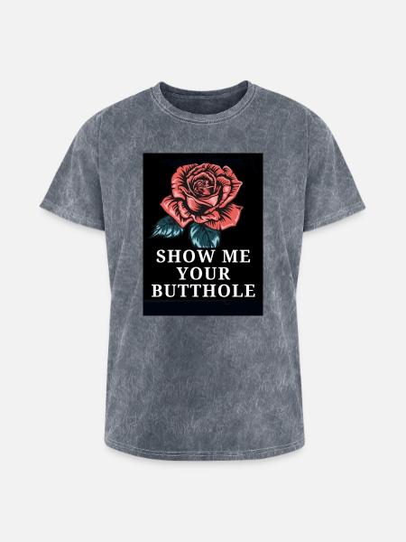 Rose Bold Text Statement - Washed Unisex T-Shirt - mineral grey
