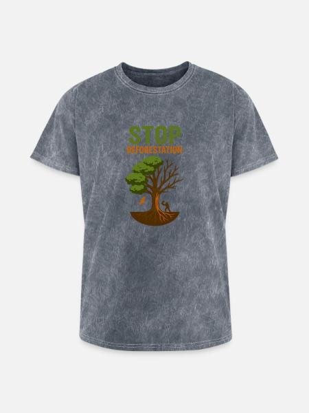 Environmental Conservation Deforestation Awareness - Washed Unisex T-Shirt - mineral grey