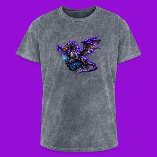 Neon Dragon and Battle Mage - Washed Unisex T-Shirt
