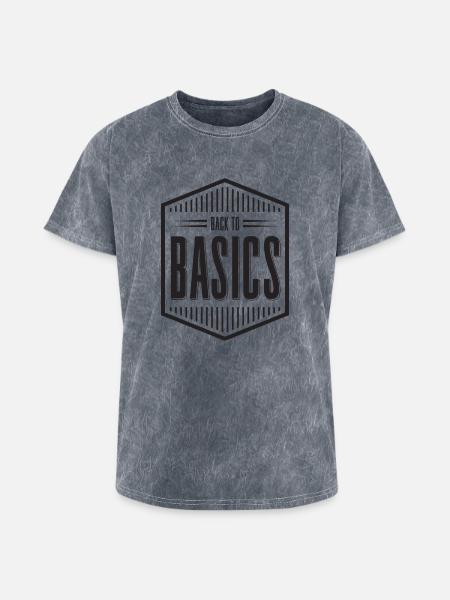 Back to Basics - Washed Unisex T-Shirt - mineral grey