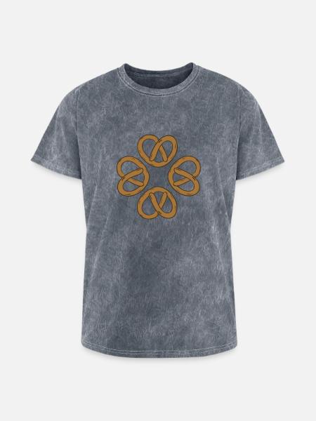 T-shirt pretzel - Washed Unisex T-Shirt - mineral grey