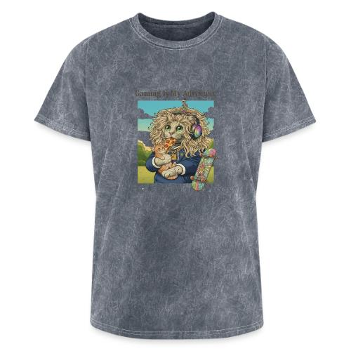 Gaming Cat Adventure: Pizza & Skates - Washed Unisex T-Shirt