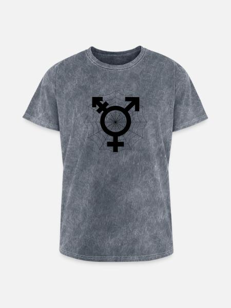 Trans support - Washed Unisex T-Shirt - mineral grey
