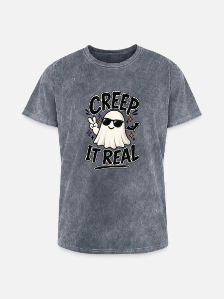 Creep It Real - Washed Unisex T-Shirt - mineral grey