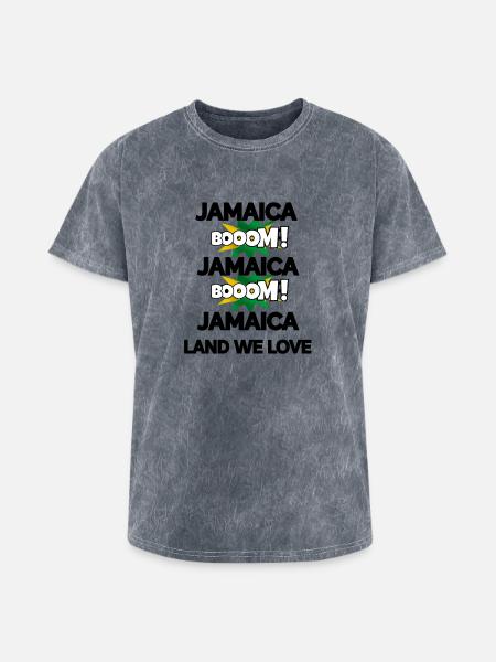 Jamaica Boom v2 - Washed Unisex T-Shirt - mineral grey