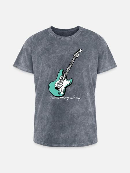 Strumming_Along - Washed Unisex T-Shirt - mineral grey