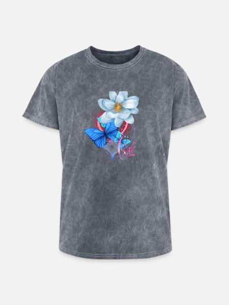 Love. Flowers, rose - Washed Unisex T-Shirt - mineral grey