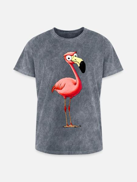 Flamingos Style - Washed Unisex T-Shirt - mineral grey