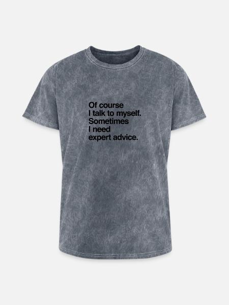 Expert advice - Washed Unisex T-Shirt - mineral grey