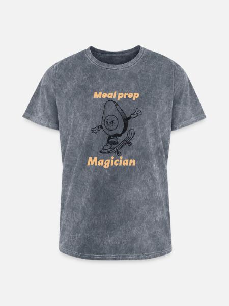 MEAL PREP MAGICIAN - Washed Unisex T-Shirt - mineral grey