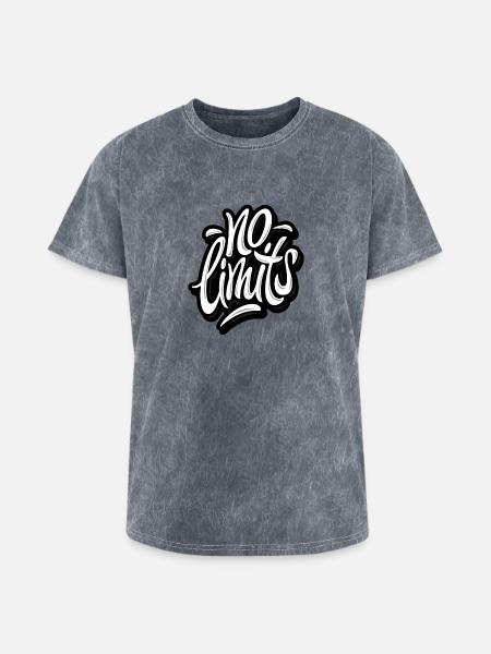 No limits - Washed Unisex T-Shirt - mineral grey