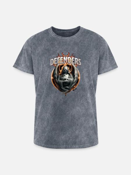 Customizable Defenders - Washed Unisex T-Shirt - mineral grey