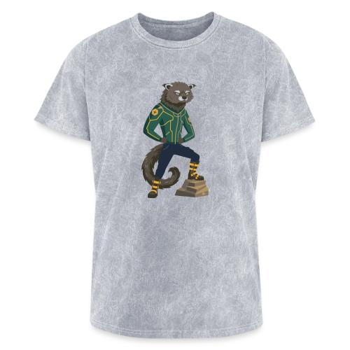 Raccoon Ranger in Neon Armor - Washed Unisex T-Shirt