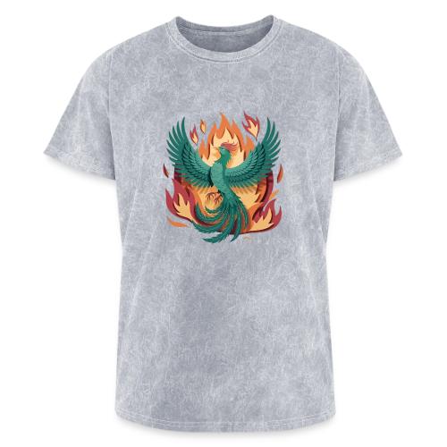Phoenix Rising Mythical Fire Bird Fantasy Design - Washed Unisex T-Shirt