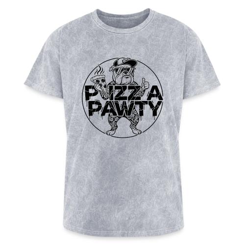 Pizza Pawty Bulldog T-Shirt | Funny Dog Pizza Tee - Washed Unisex T-Shirt