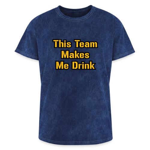 This Team Makes Me Drink (Football) - Washed Unisex T-Shirt