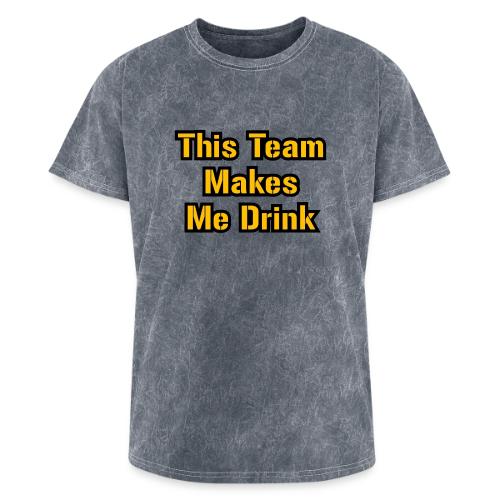 This Team Makes Me Drink (Football) - Washed Unisex T-Shirt