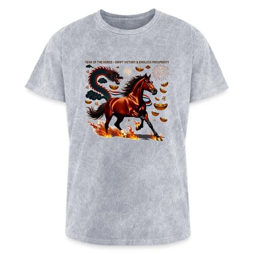 Year of the Horse Victory T Shirt, Lunar New Year - Washed Unisex T-Shirt