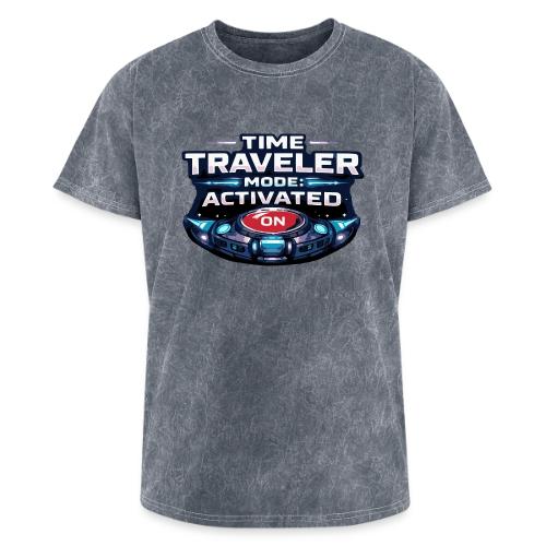 Time Traveler Mode – Futuristic Neon Sci-Fi Tee - Washed Unisex T-Shirt