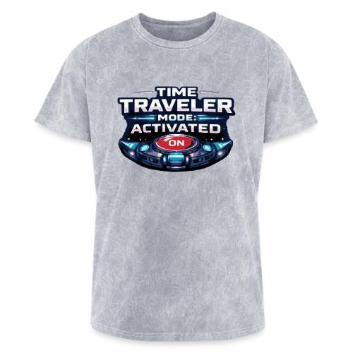 Time Traveler Mode – Futuristic Neon Sci-Fi Tee - Washed Unisex T-Shirt