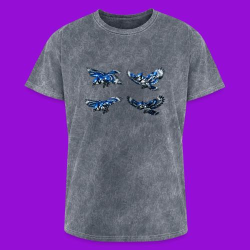 Silver Blue Jay Flight Stages - Washed Unisex T-Shirt