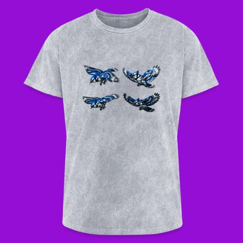 Silver Blue Jay Flight Stages - Washed Unisex T-Shirt