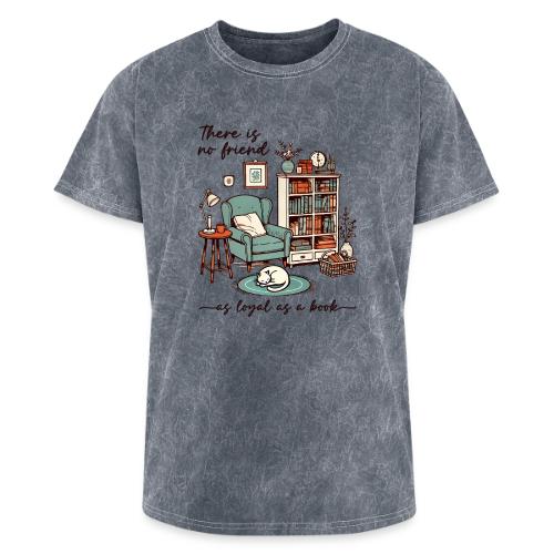 A Book is a Loyal Friend - Cozy Reading Nook - Washed Unisex T-Shirt