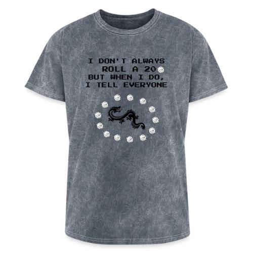 I Don't Always Roll a 20 D&D T-Shirt | Retro 8-Bit - Washed Unisex T-Shirt