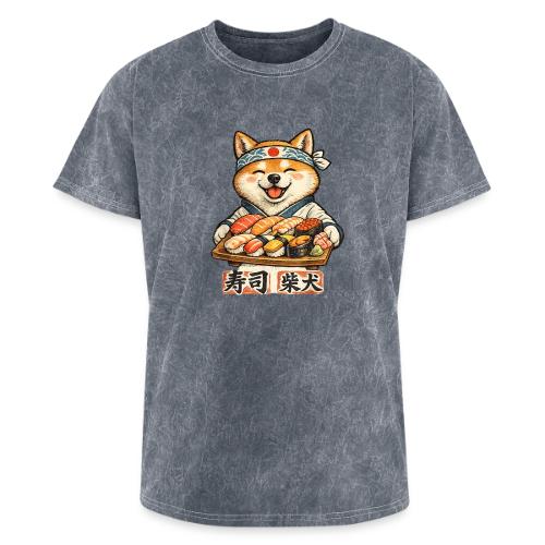 Funny Shiba Inu Sushi Kawaii Dog Tee - Washed Unisex T-Shirt