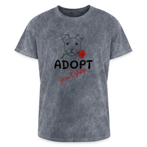 Retro Adopt Dont Shop Cute Puppy Rose Tee - Washed Unisex T-Shirt