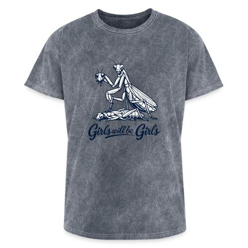 Girls Will Be Girls Praying Mantis Humor - Washed Unisex T-Shirt