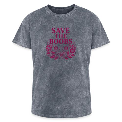 Save the boobs floral - Washed Unisex T-Shirt
