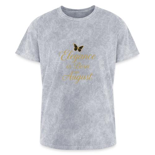 Elegance Is Born in August | Gold Butterfly - Washed Unisex T-Shirt