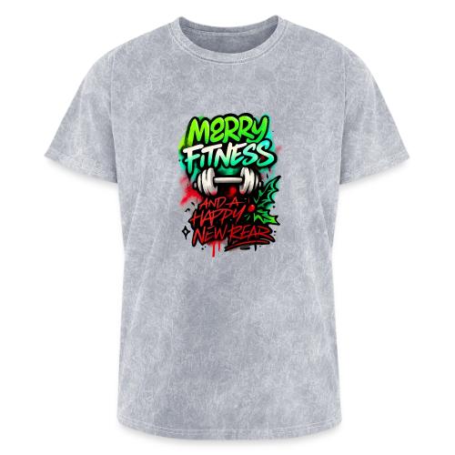 Merry Fitness Christmas Gym Humor - Washed Unisex T-Shirt