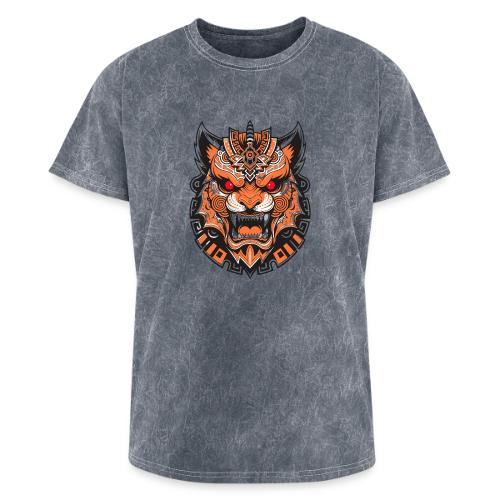Tribal Demon Wolf Mask - Washed Unisex T-Shirt